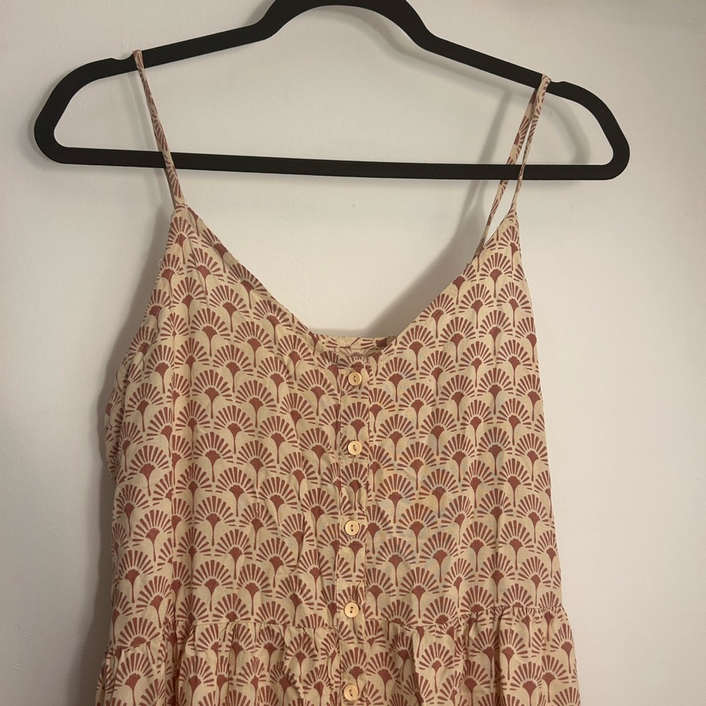 Neutral Pattern Spaghetti Strap Dress - image 3